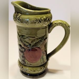Lefton Hand Painted Ceramic Still Life Art Mini Pitcher Signed Geo Z Lefton